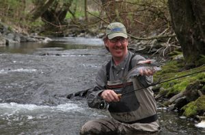 Rudy van Duijnhoven beim Fliegenfischen
