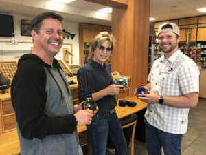 Mirjana Pavlic Flyfishing Europe with Jeff Patterson and Craig Baker of Abel Reels during their visit of our Shop at Lake Möhnesee